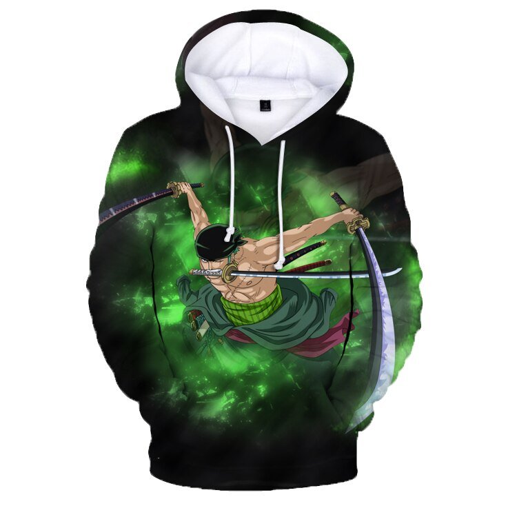 One Piece Zoro Wano Fight Last Technic 3D Hoodie